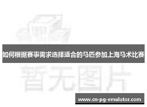 如何根据赛事需求选择适合的马匹参加上海马术比赛